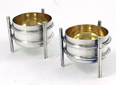 Pair Ford sterling silver open salts
